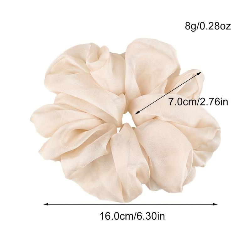 Large Hair Tie Solid Flower Scrunchie Hair Rope