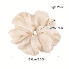 Large Hair Tie Solid Flower Scrunchie Hair Rope