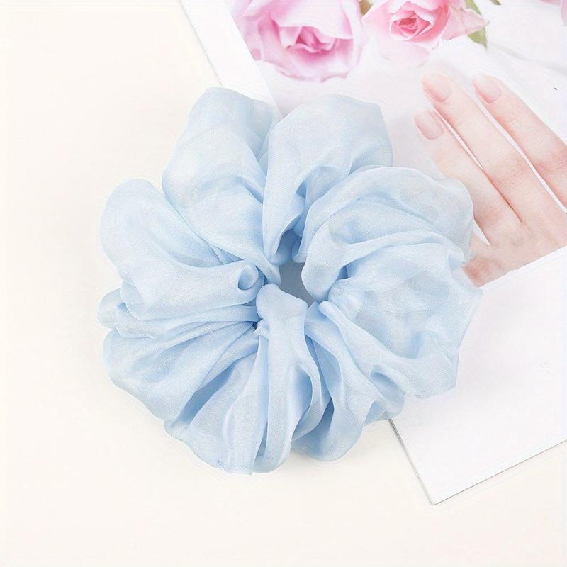 Large Hair Tie Solid Flower Scrunchie Hair Rope