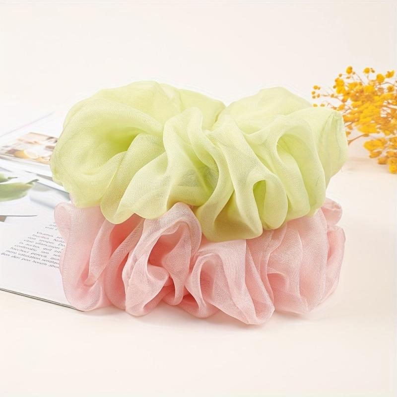 Large Hair Tie Solid Flower Scrunchie Hair Rope