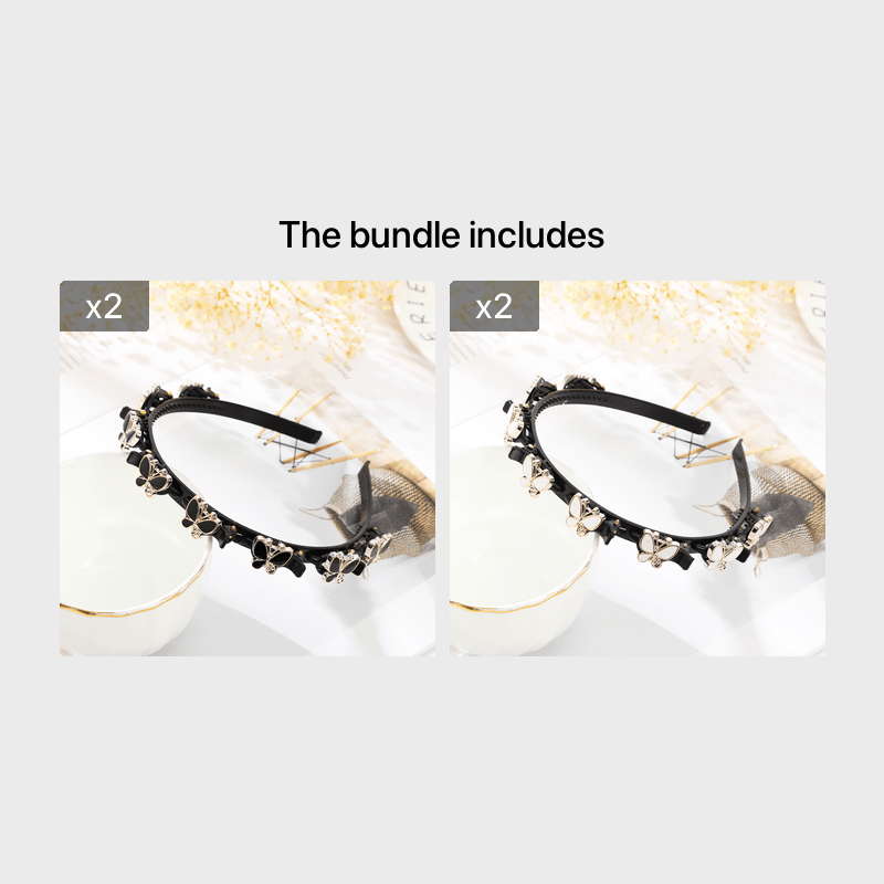 Double Layer Twist Plait Hair Bands With Clips for Women