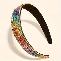 Baroque Rhinestone Headband Retro Style Hair Band Wide Brim Hair Accessories