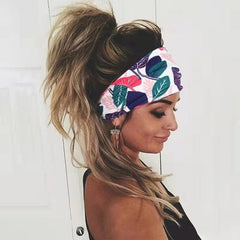 Colorful Leaf Butterfly Headband for Running Yoga Women