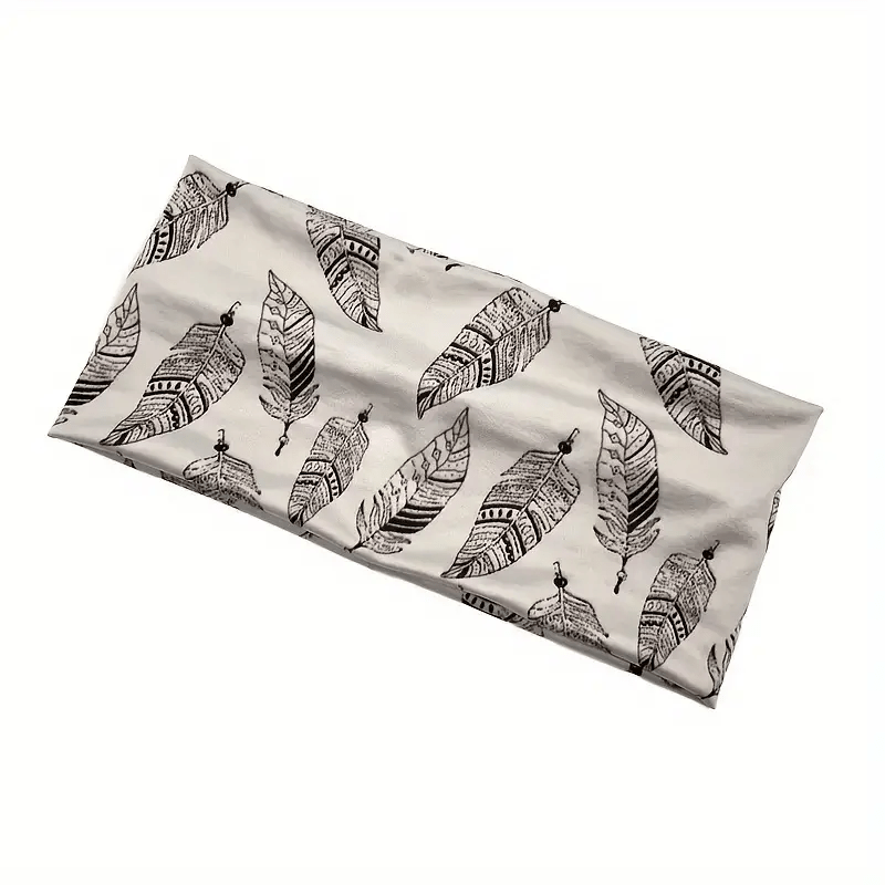 Summer Themed Hair Band Wide Sports Sweatband for Yoga Fitness Women Girls