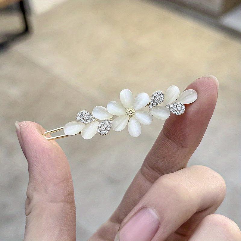 Rhinestone Zircon Opal Hair Clip Bobby Pin Bangs Clip