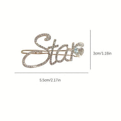 Rhinestone Zircon Opal Hair Clip Bobby Pin Bangs Clip