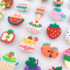 24pc Avocado Grape Shoe Charms Fruit Series Shoe Buckle DIY Decoration