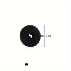 Bun Head Tie Donut Shape Hair Accessory for Short Thin Hair