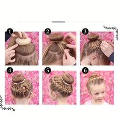Bun Head Tie Donut Shape Hair Accessory for Short Thin Hair
