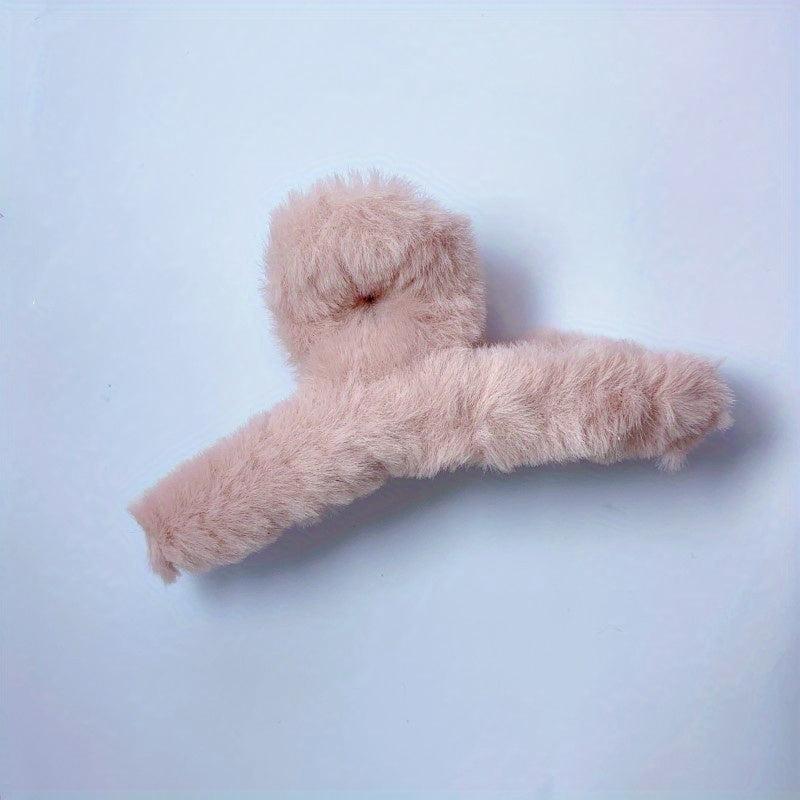 Plush Hair Claw Female Back Head Hair Claw Hair Accessories