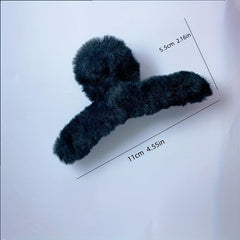 Plush Hair Claw Female Back Head Hair Claw Hair Accessories