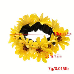 Boho Flower Hair Tie Ponytail Holder Hair Accessories