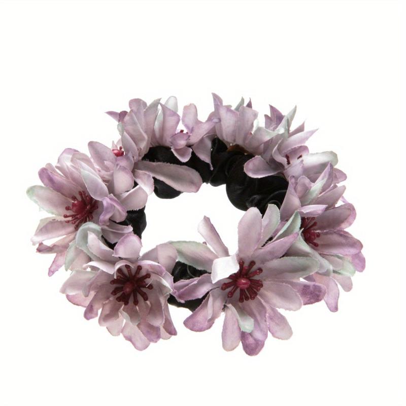 Boho Flower Hair Tie Ponytail Holder Hair Accessories