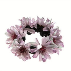 Boho Flower Hair Tie Ponytail Holder Hair Accessories