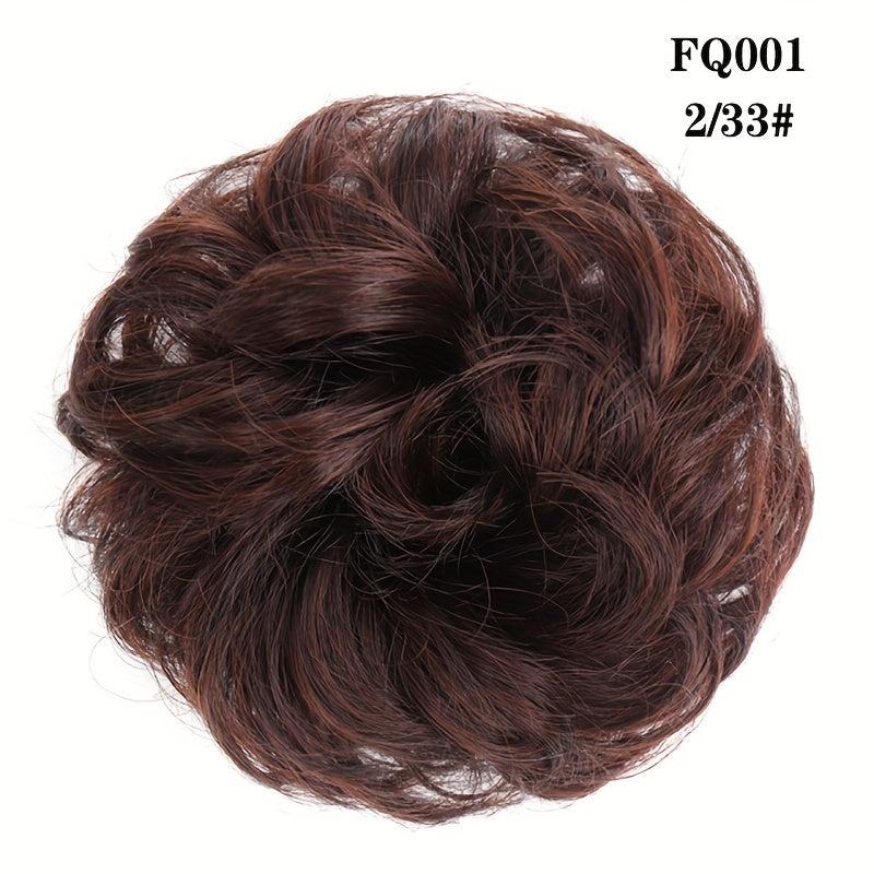 Curly Synthetic Messy Chignon Brown Hair Bun