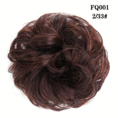 Curly Synthetic Messy Chignon Brown Hair Bun