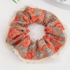 Bohemian Floral Large Scrunchie Hair Tie Lace Hair Rope