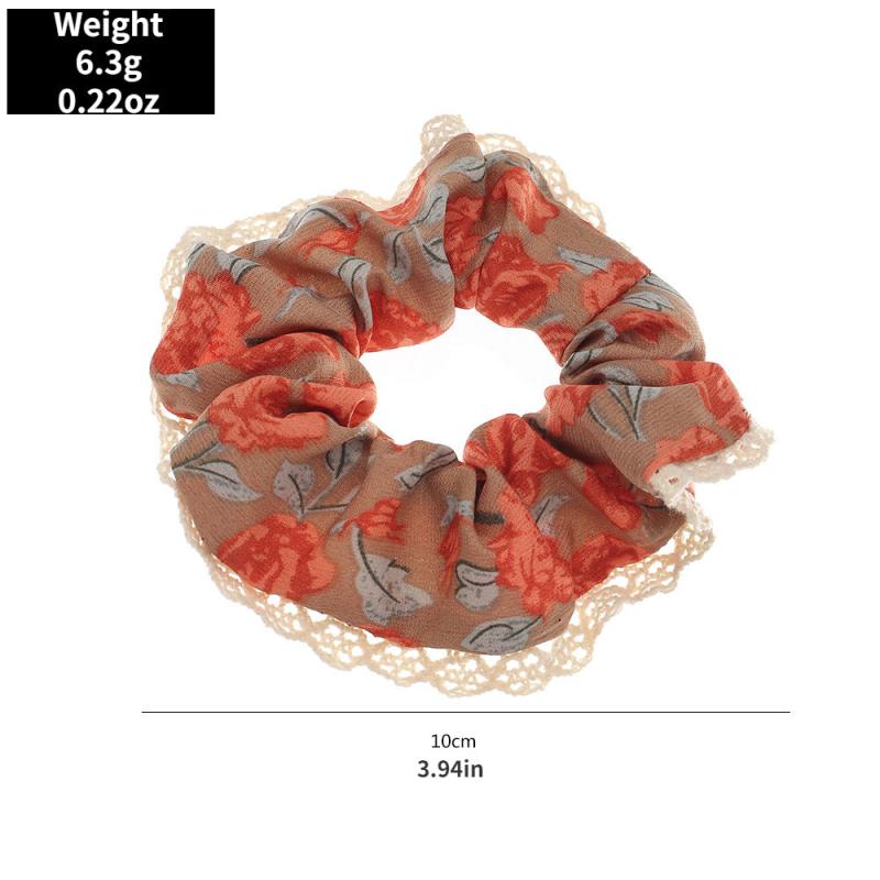 Bohemian Floral Large Scrunchie Hair Tie Lace Hair Rope
