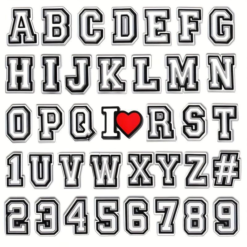 38pcs English Letters Shoe Charm Buckle Clogs Sandal Accessories