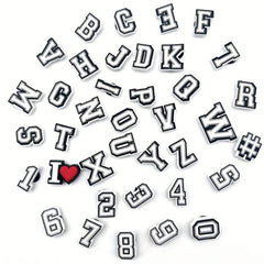 38pcs English Letters Shoe Charm Buckle Clogs Sandal Accessories