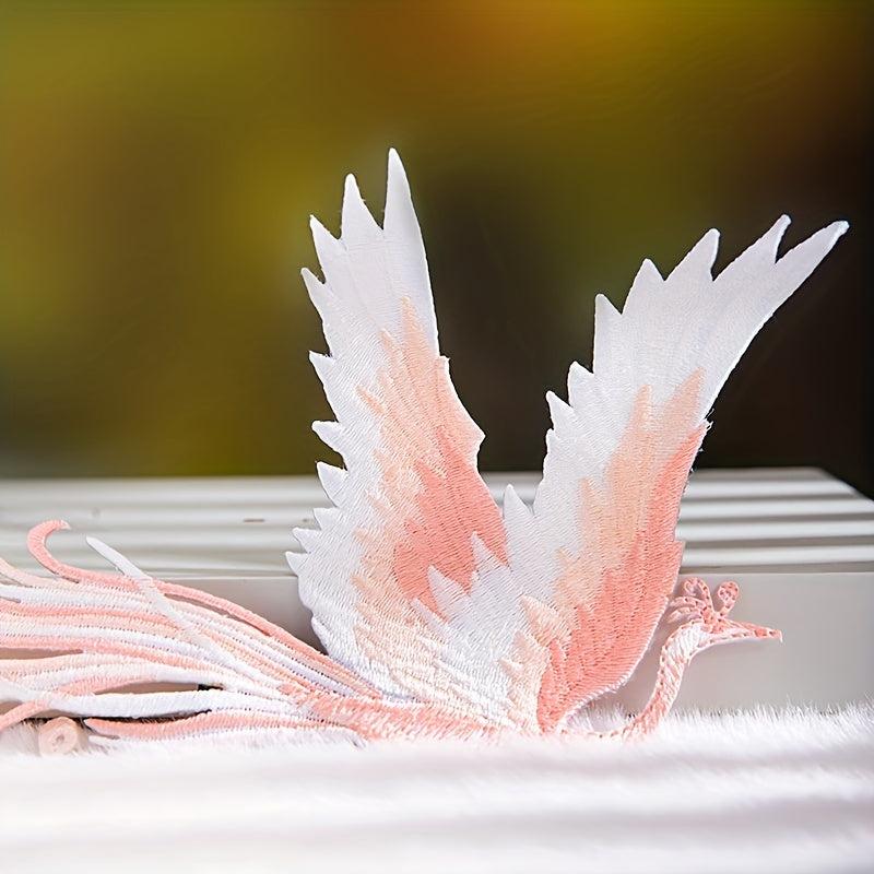 Phoenix Shape Embroidered Cloth Stickers DIY Decoration