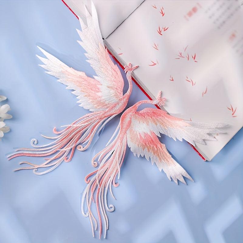 Phoenix Shape Embroidered Cloth Stickers DIY Decoration
