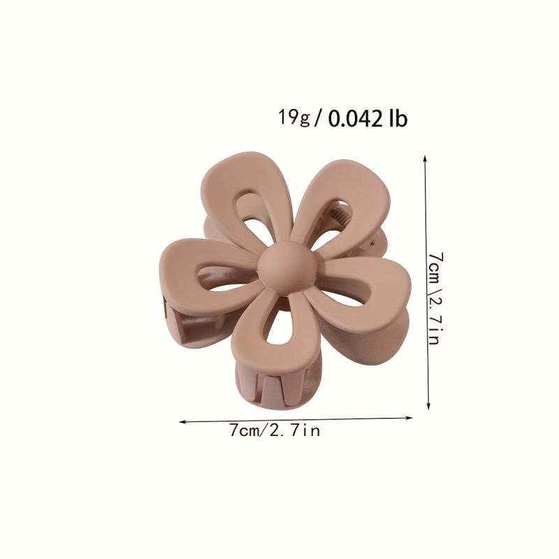 Frosted Hair Claw Hollow Flower Hair Claw Nonslip Ponytail Holder