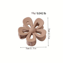 Frosted Hair Claw Hollow Flower Hair Claw Nonslip Ponytail Holder