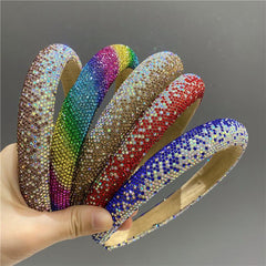 Sponge Gradient Rhinestone Hairband Vintage Headband Women Hair Accessories