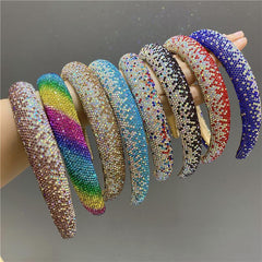 Sponge Gradient Rhinestone Hairband Vintage Headband Women Hair Accessories