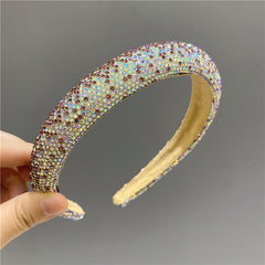 Sponge Gradient Rhinestone Hairband Vintage Headband Women Hair Accessories