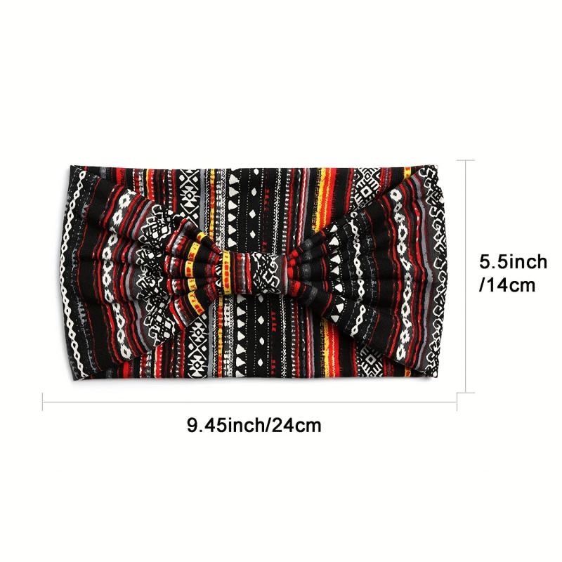 Boho Headband Wide Sweatband Leopard Pattern Hair Band Women Girls