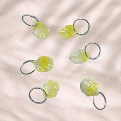 6pcs Shell Charm Hair Ring Dreadlock Buckle Hippie Style Hair Accessories