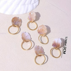 6pcs Shell Charm Hair Ring Dreadlock Buckle Hippie Style Hair Accessories