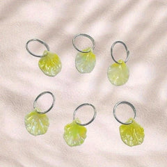 6pcs Shell Charm Hair Ring Dreadlock Buckle Hippie Style Hair Accessories