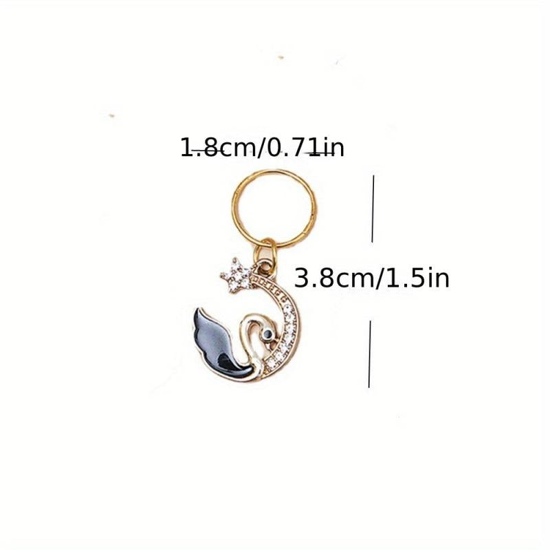 Moon Shape Hair Rings Rhinestone Spiral Hair Ring Dreadlock Buckle Head Jewelry