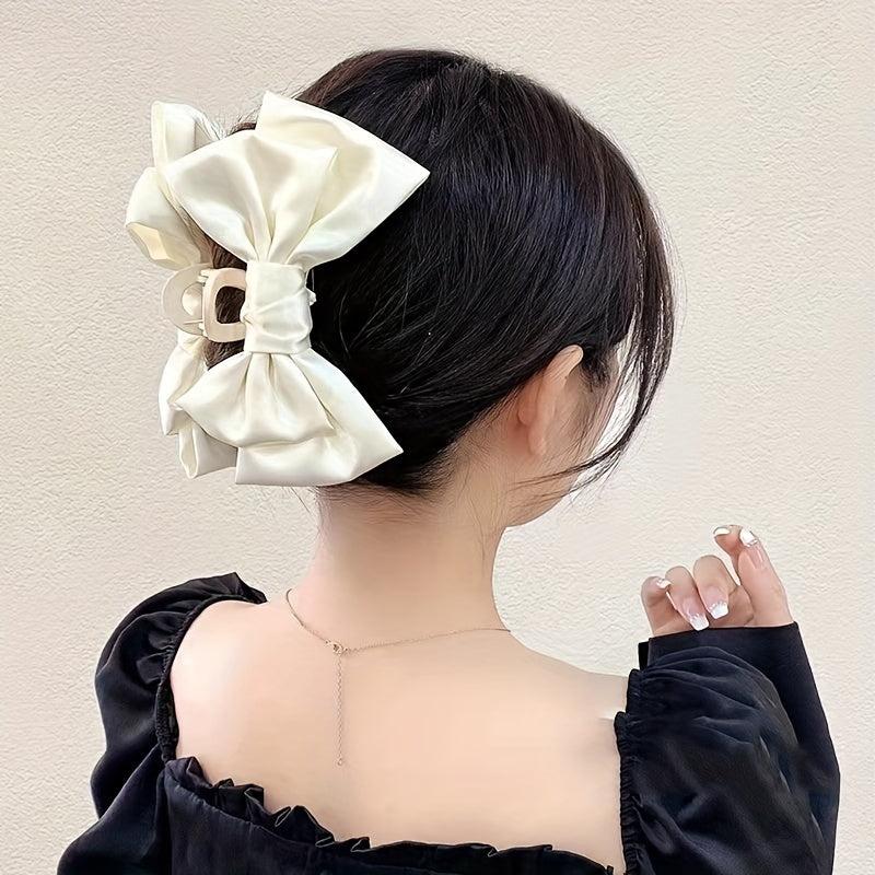 Oversize Bowknot Hair Claw Clip Strong Hold Hair Jaw Clip