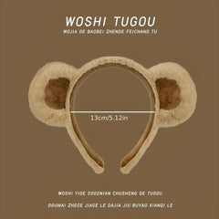 Plush Bear Ears Headband for Women Girls