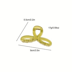 Classic Clover Hair Claw Jelly Hair Clip for Women