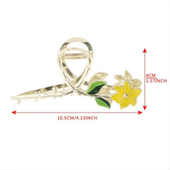 Metal Lily Flower Hair Clip for Women Girls Hair Accessories