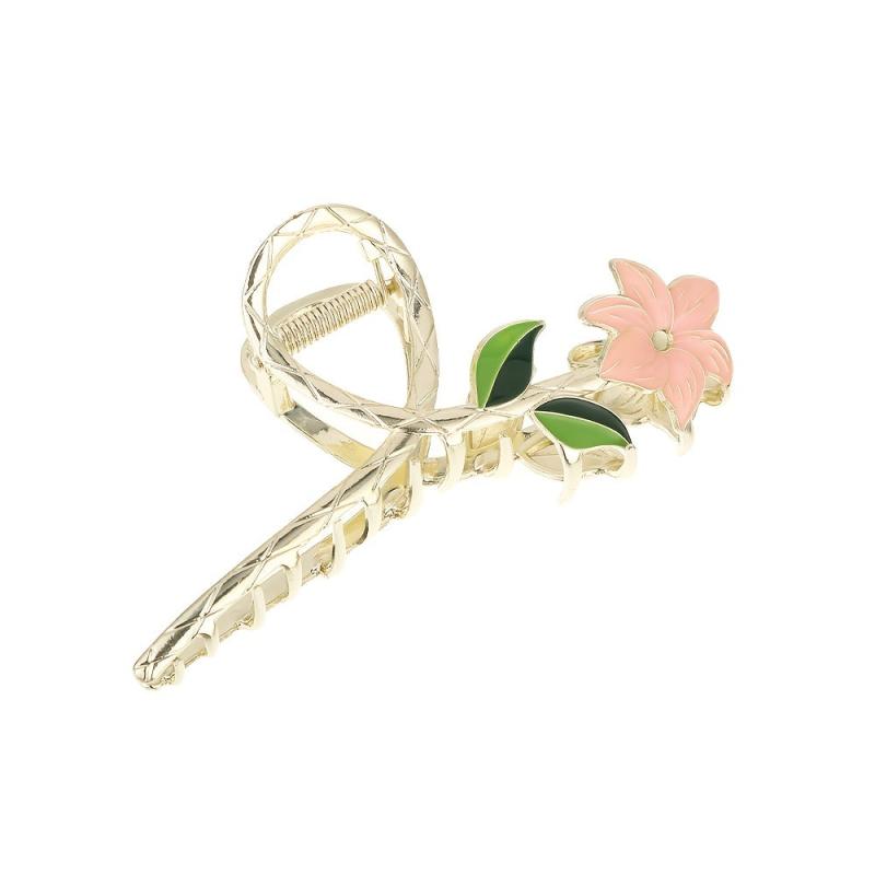 Metal Lily Flower Hair Clip for Women Girls Hair Accessories