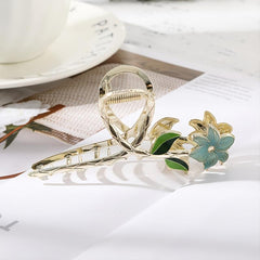 Metal Lily Flower Hair Clip for Women Girls Hair Accessories