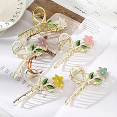 Metal Lily Flower Hair Clip for Women Girls Hair Accessories
