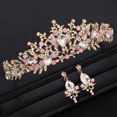 Crystal Crown Tiara Rhinestone Hair Accessories Set