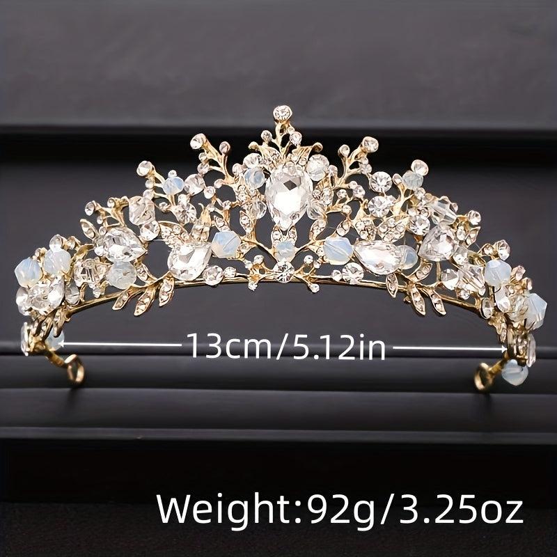 Crystal Crown Tiara Rhinestone Hair Accessories Set
