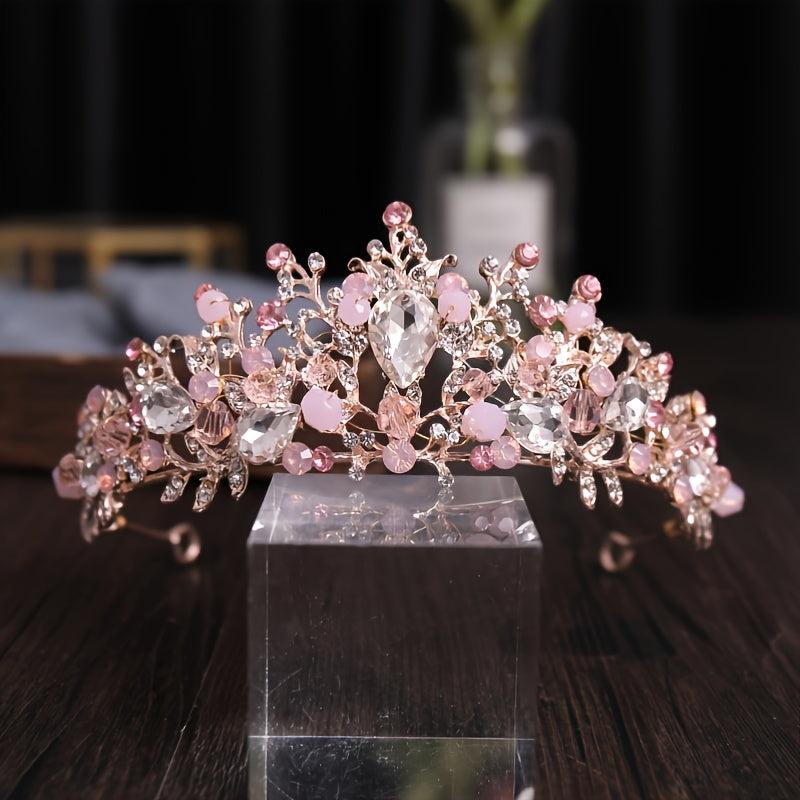 Crystal Crown Tiara Rhinestone Hair Accessories Set