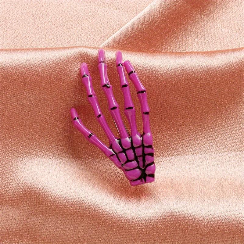 Y2K Skeleton Hand Bone Hair Clip Halloween Hair Slides for Women Girls