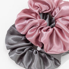 12PCS Satin Scrunchie Set Oversized Pastel Hair Tie Bracelet