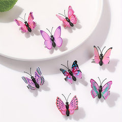 8pcs Butterfly Hair Clip Wedding Headdress Accessories