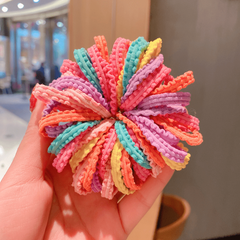 50pcs Ruffled Hair Tie Seamless Ponytail Holder Hair Accessories